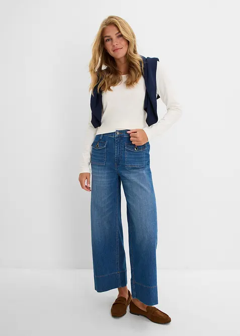 Jeans med Wide Leg och High Waist, bonprix