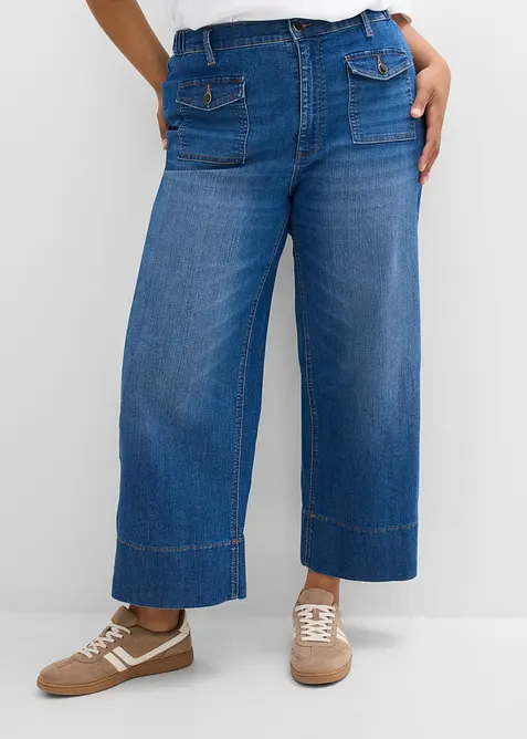 Jeans med Wide Leg och High Waist, bonprix