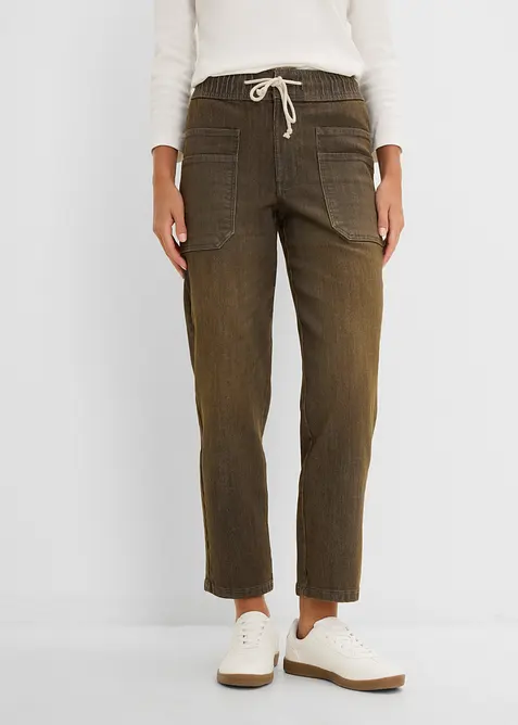 Straight Jeans High Waist, cropped, bonprix