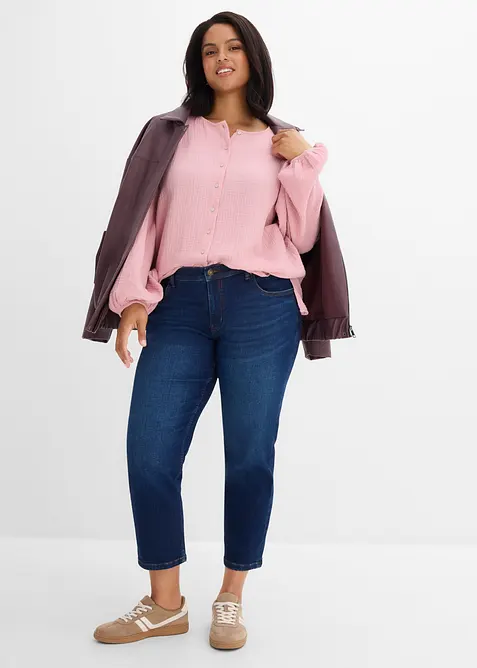 Straight Jeans Mid Waist cropped, bonprix