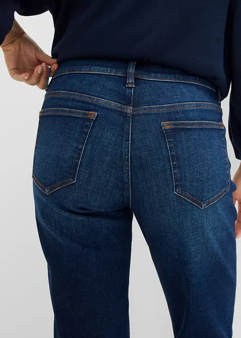 Straight Jeans Mid Waist cropped, bonprix