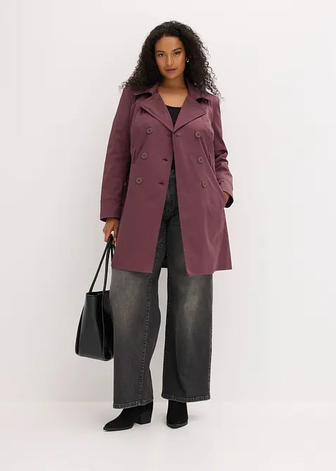 Trenchcoat med bomull, bonprix
