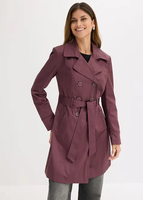 Trenchcoat med bomull, bonprix