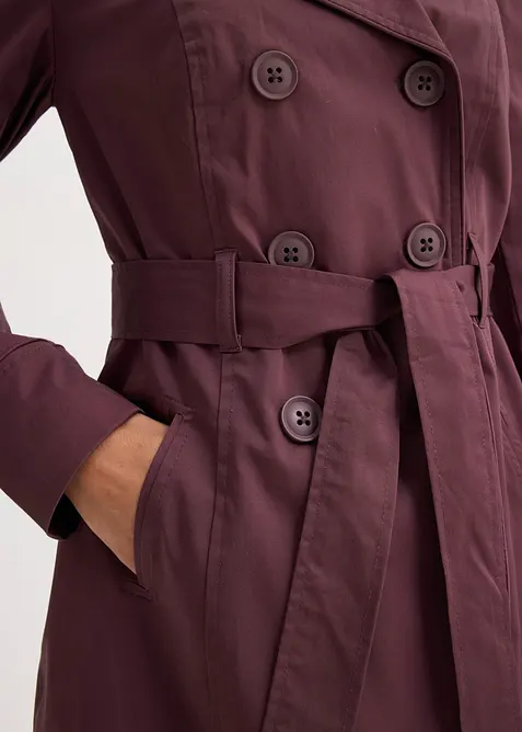 Trenchcoat med bomull, bonprix