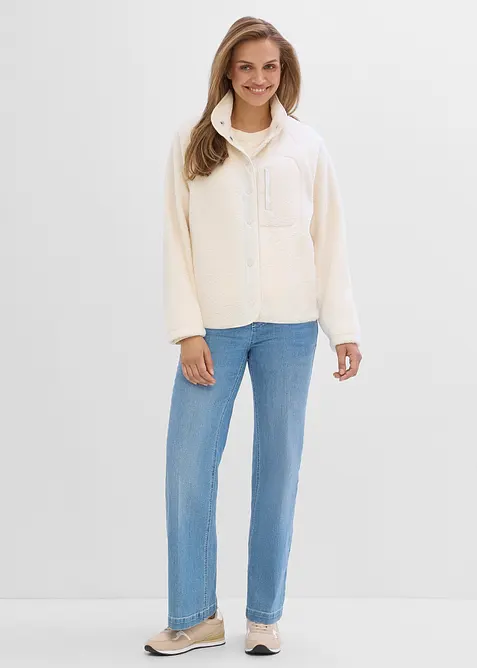 Mammajacka med babyficka, i teddyfleece, bonprix