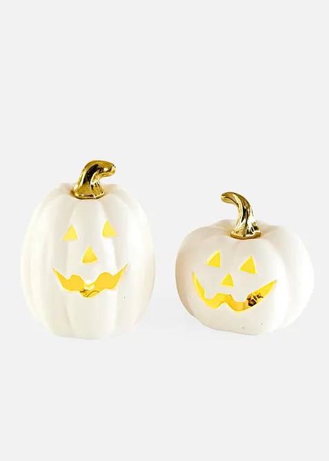 Prydnadsf&ouml;rem&aring;l, pumpor, med LED-ljus (set i 2 delar), bonprix