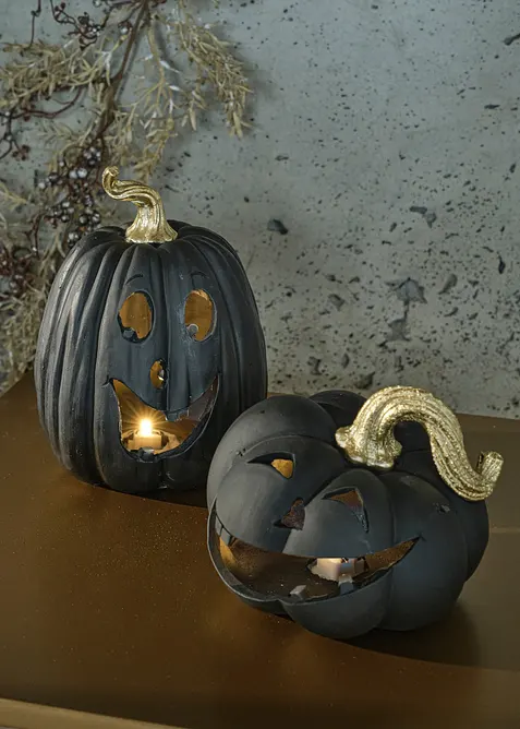 Prydnadsf&ouml;rem&aring;l, pumpor, med LED-ljus (set i 2 delar), bonprix