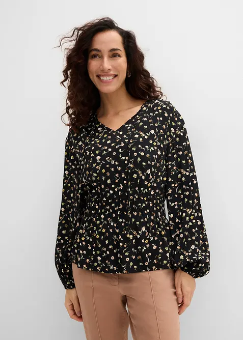 Blus i viskoskr&auml;pp, bonprix