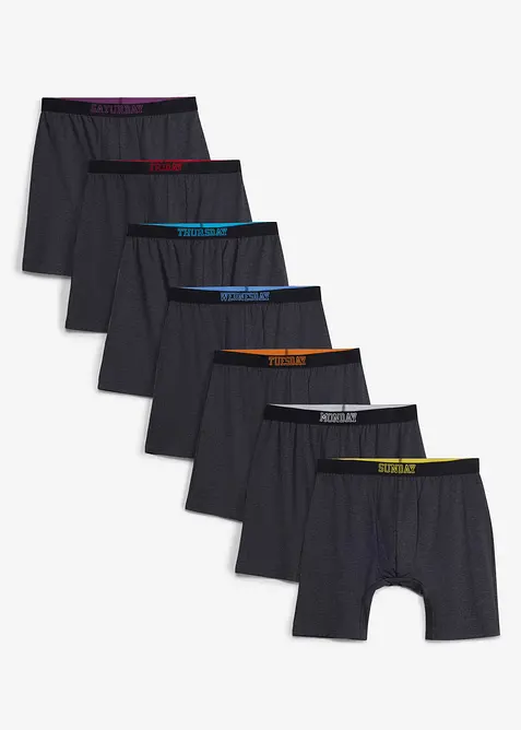 L&aring;nga boxershorts med bomull (7-pack), bonprix