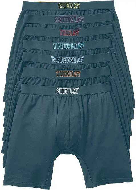 L&aring;nga boxershorts med bomull (7-pack), bonprix