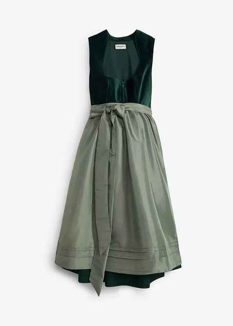 Mammadirndl med sammetsliv och satinf&ouml;rkl&auml;de (2 delar), bonprix
