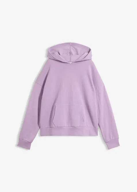 Oversizesweatshirt med huva i mjuk bomullsblandning, bonprix