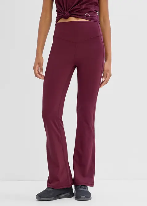 Snabbtorkande sportleggings med mobilficka, utst&auml;llda ben, bonprix