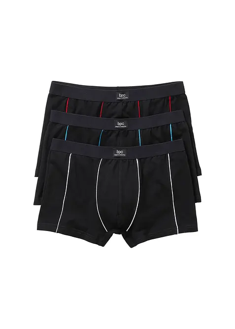 Boxerkalsong med bomull (3-pack) tajt, bonprix
