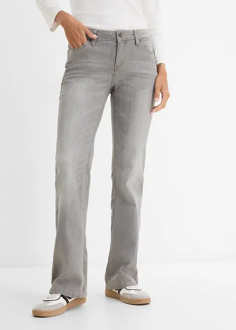 Bootcut Jeans Mid Waist, Comfort Stretch, bonprix