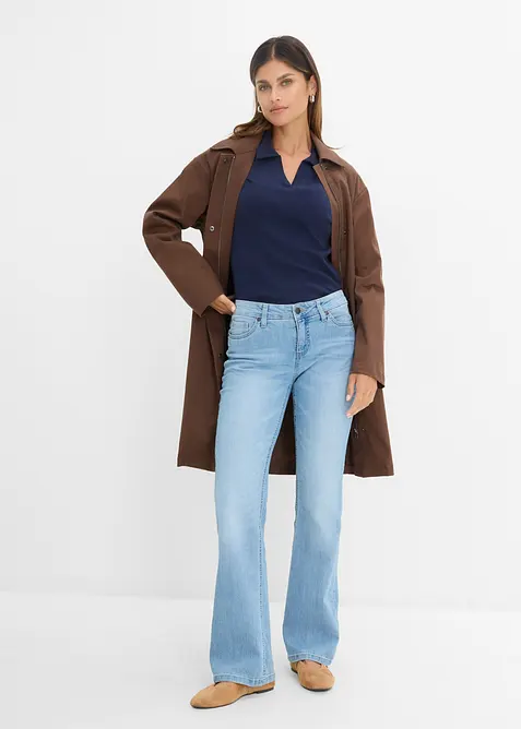 Bootcut Jeans Mid Waist, Comfort Stretch, bonprix