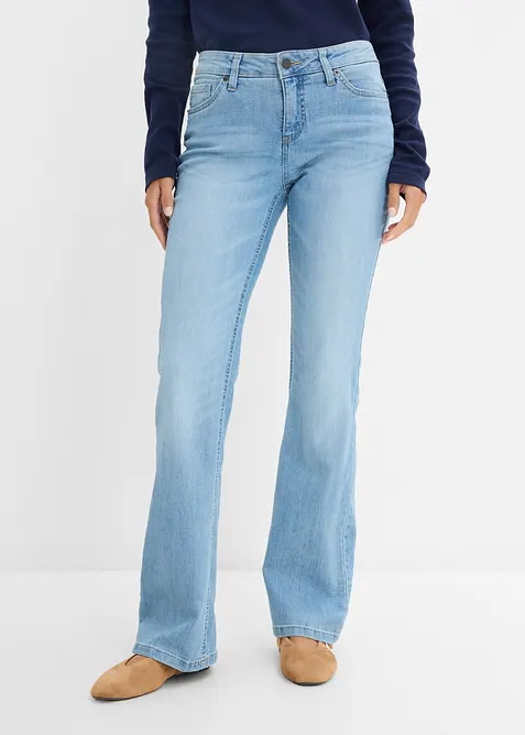 Bootcut Jeans Mid Waist, Comfort Stretch, bonprix