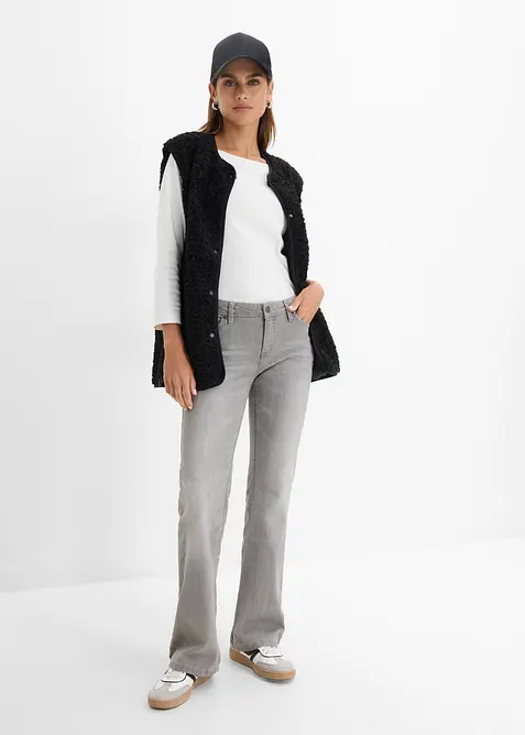 Bootcut Jeans Mid Waist, Comfort Stretch, bonprix
