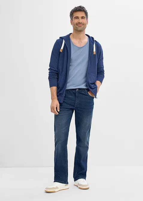 Regular Fit Jeans med res&aring;rmidja, Bootcut, bonprix