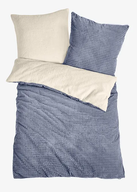 V&auml;ndbart p&aring;slakanset med Cashmere Touch och struktureffekt, bonprix