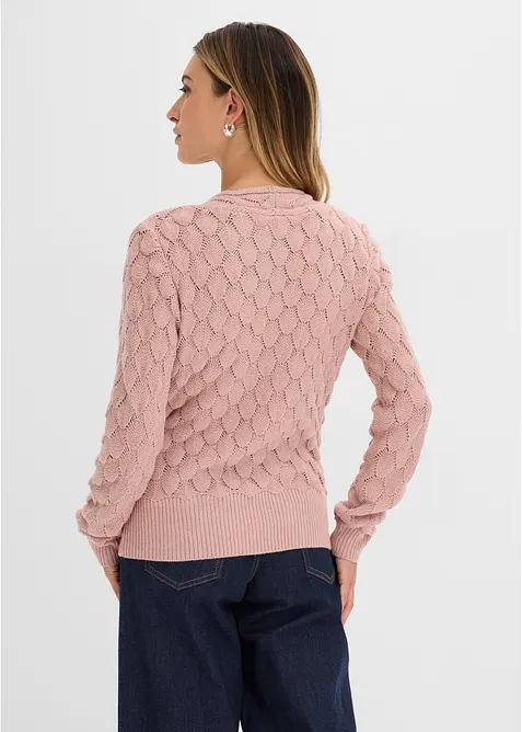 H&aring;lm&ouml;nstrad tr&ouml;ja med omlottlook, bonprix
