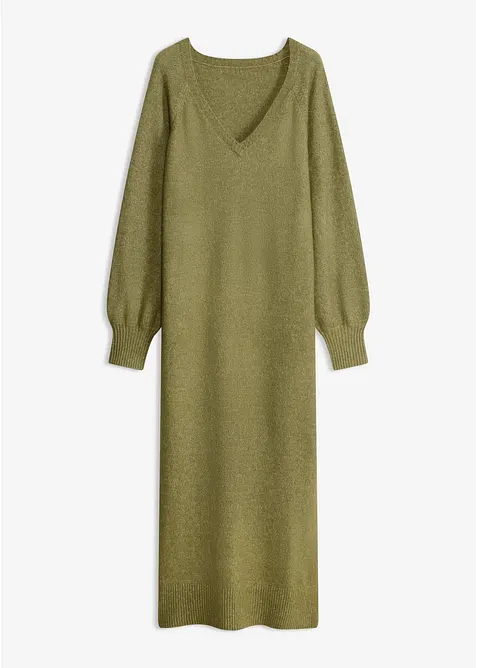 Stickad, mellanl&aring;ng oversizekl&auml;nning, bonprix