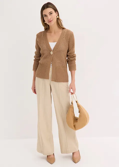 H&aring;lm&ouml;nstrad cardigan, bonprix