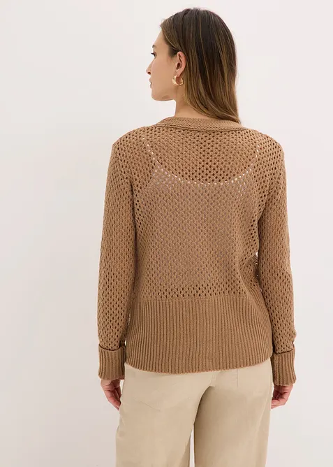 H&aring;lm&ouml;nstrad cardigan, bonprix
