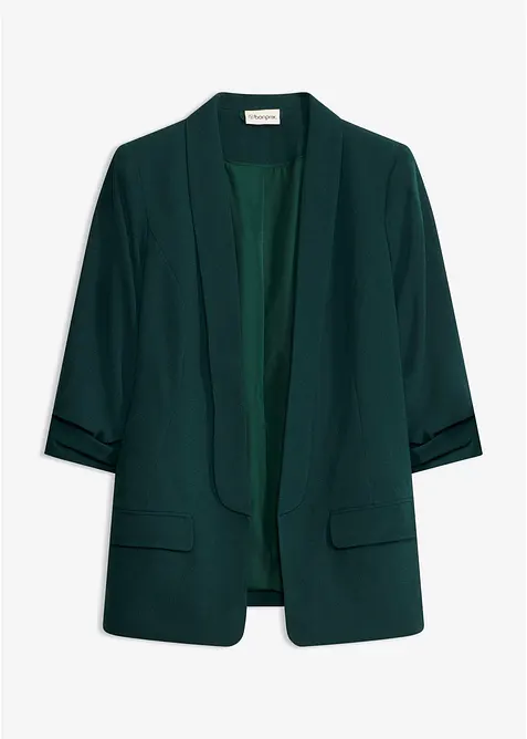 L&aring;ng kavaj med draperade &auml;rmar, bonprix