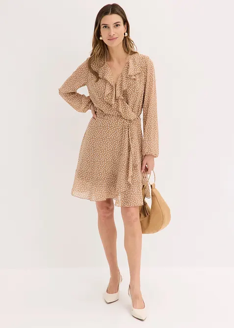 Minikl&auml;nning med omlottlook, bonprix