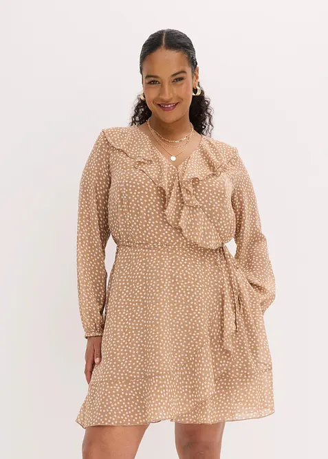 Minikl&auml;nning med omlottlook, bonprix