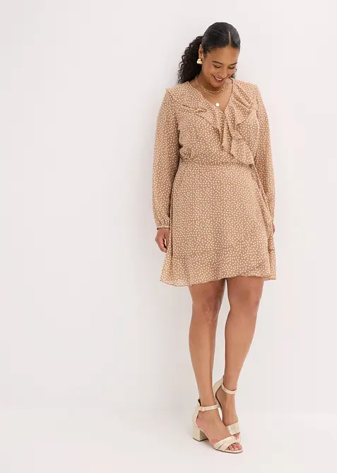 Minikl&auml;nning med omlottlook, bonprix
