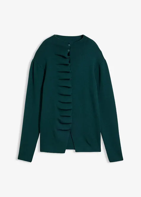 Finstickad cardigan av mjuk viskosmix, bonprix