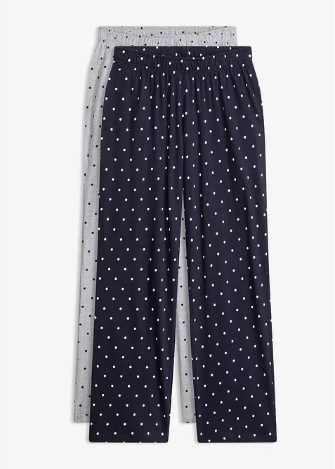 L&aring;ng pyjamasbyxa i bomull (2-pack), bonprix
