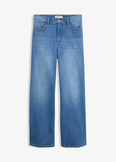 Wide Leg-jeans High Waist, ekologisk bomull, bonprix