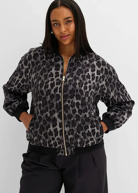 Blusjacka av satin med mjukt fall, bonprix