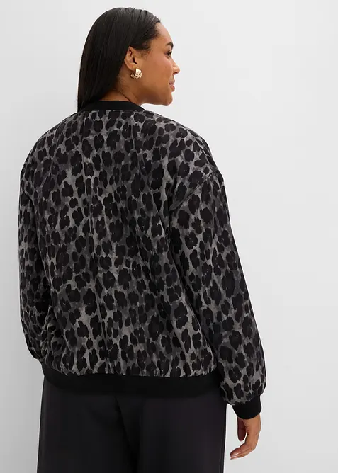 Blusjacka av satin med mjukt fall, bonprix