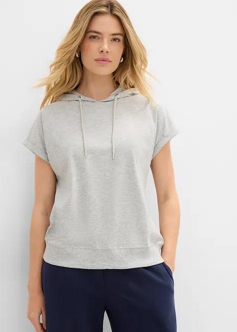 Sweatshirt med huva, bonprix