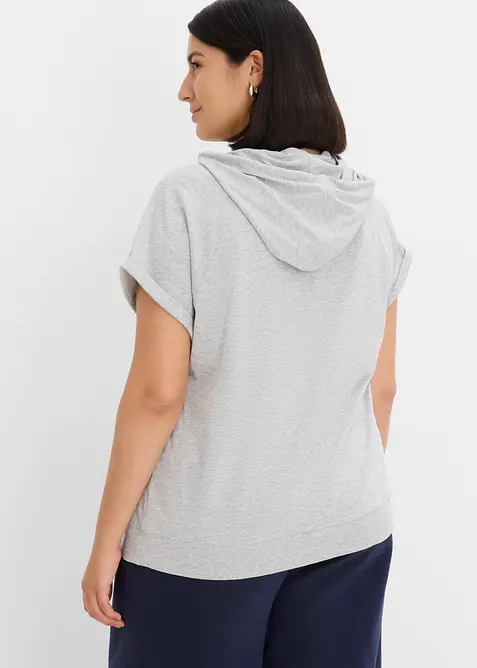 Sweatshirt med huva, bonprix