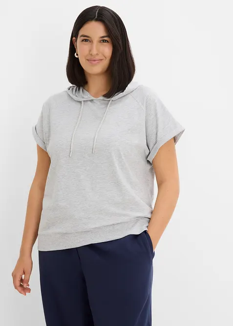 Sweatshirt med huva, bonprix