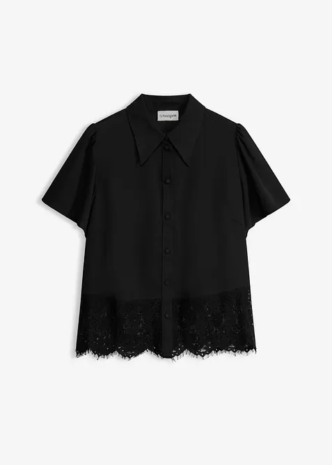 Blus med spets, bonprix