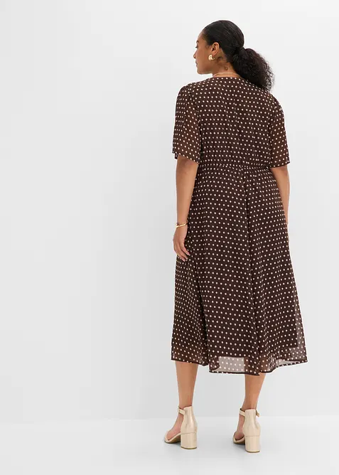 Midikl&auml;nning av satin med mjukt fall, bonprix