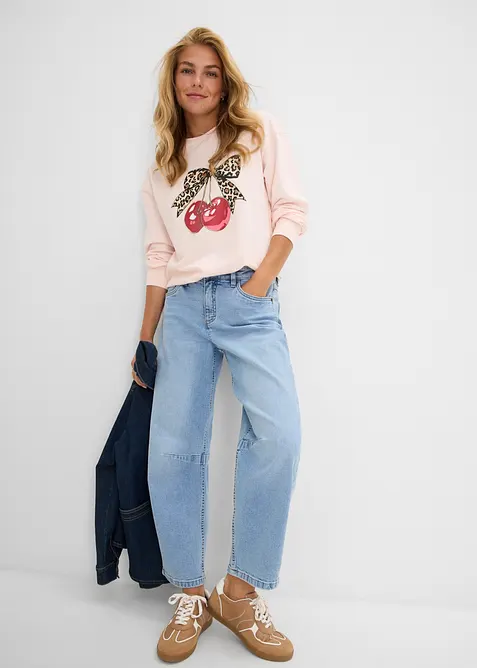 Vid sweatshirt i ekologisk bomull, bonprix
