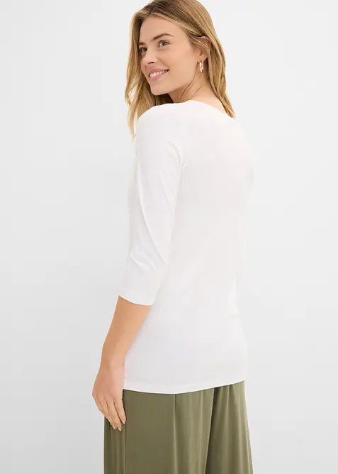 Topp med dubbelt framstycke, av mjuk viskosmix (2-pack), bonprix