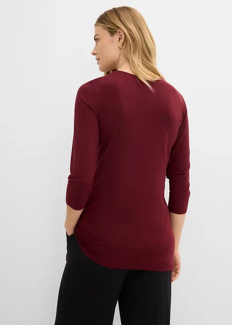 L&aring;ng topp med dubbelt framstycke, av mjuk viskosmix (2-pack), bonprix