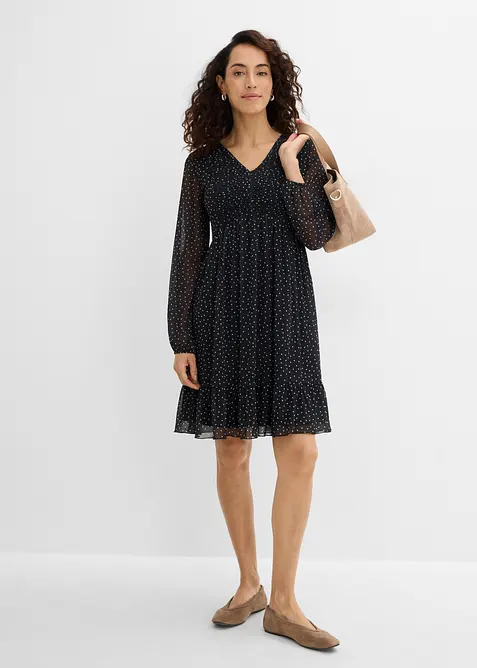 Jerseykl&auml;nning av tunn mesh, bonprix