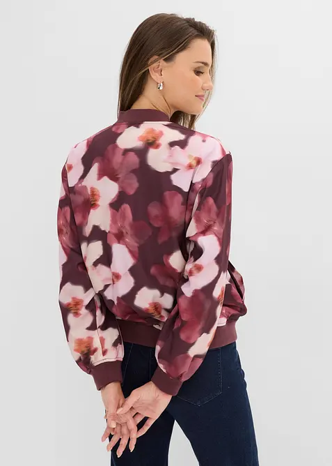Blusjacka av satin med mjukt fall, bonprix