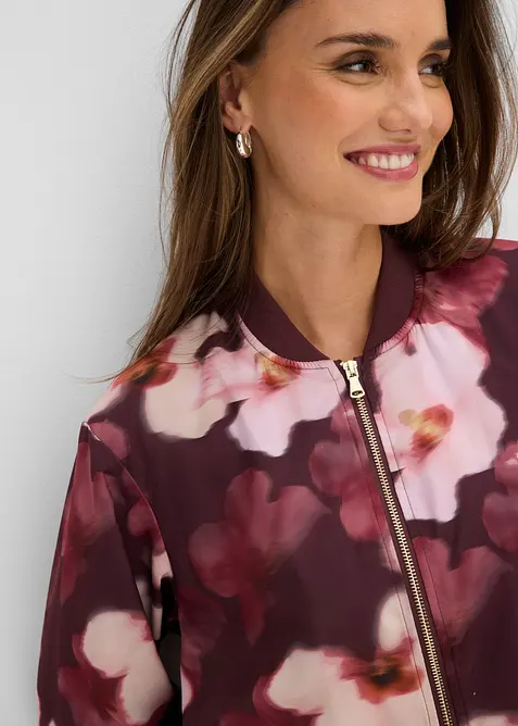 Blusjacka av satin med mjukt fall, bonprix