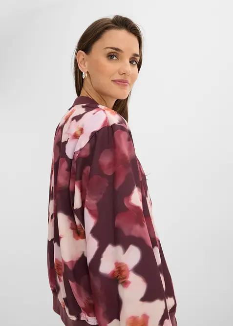 Blusjacka av satin med mjukt fall, bonprix