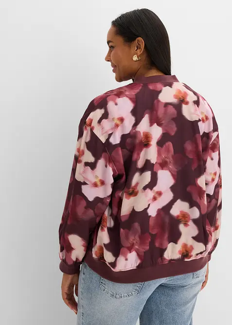 Blusjacka av satin med mjukt fall, bonprix
